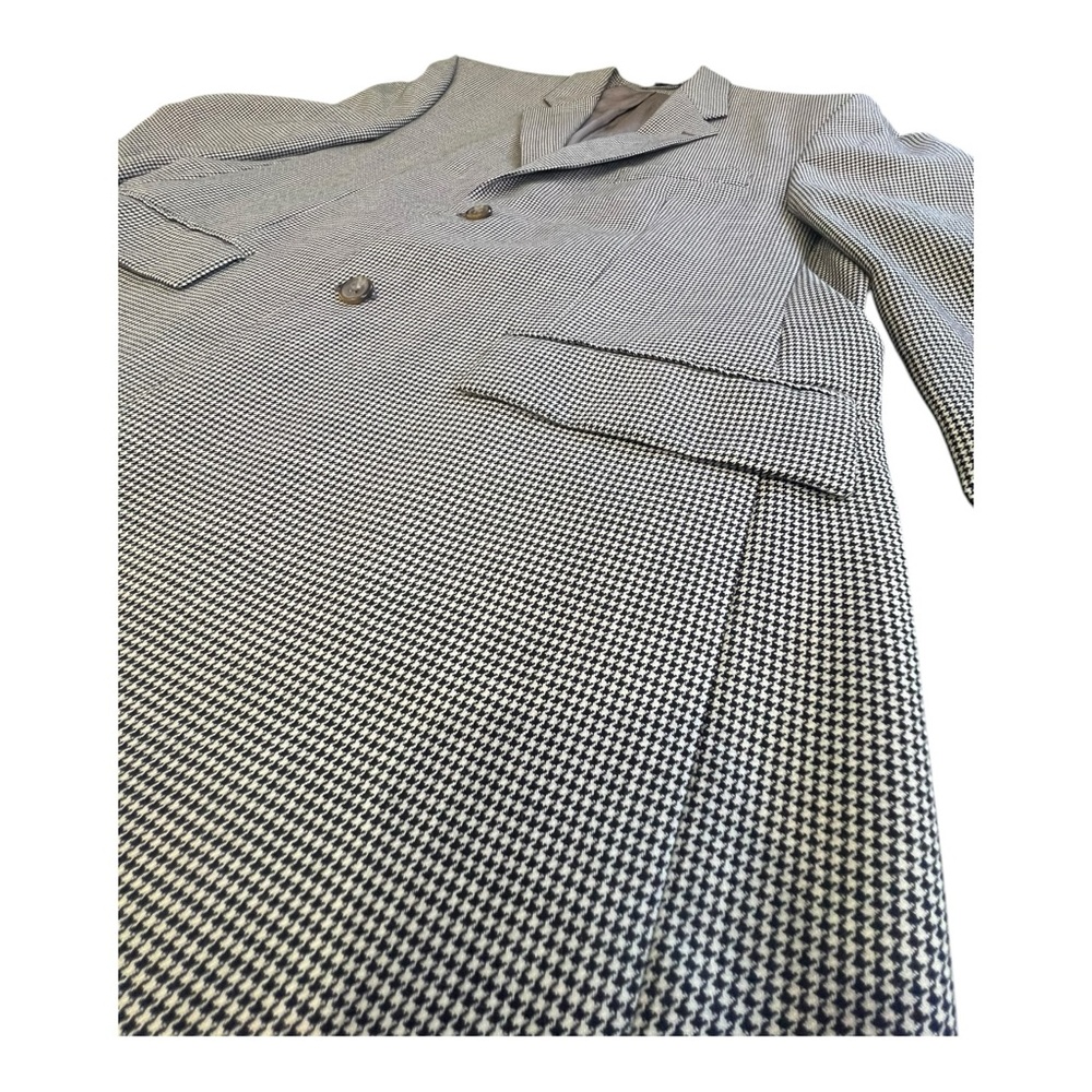 POLO M RALPH LAUREN Mens  Brown Houndstooth Wool Jacket Blazer Size 42R - Picture 3 of 13